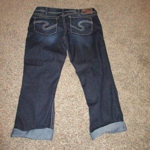 Women's Silver Suki Capri jeans, size 33 /same as 14